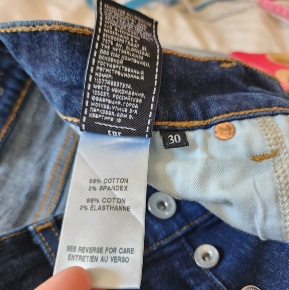 7 For All Mankind Vintage Straight Hidden Button Fly High-Rise Jeans size 30 - Picture 8 of 8